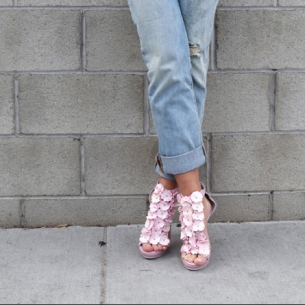 Jeffrey Campbell Pink Floral Sandals